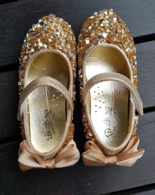 Gold glitter shoes girls outlet