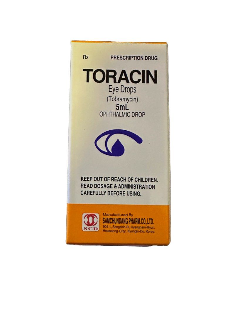 Toracin (Tobramycin) Eye Drops 5ml, 健康及營養食用品, 健康補充品, 健康補充品 維他命及補充品