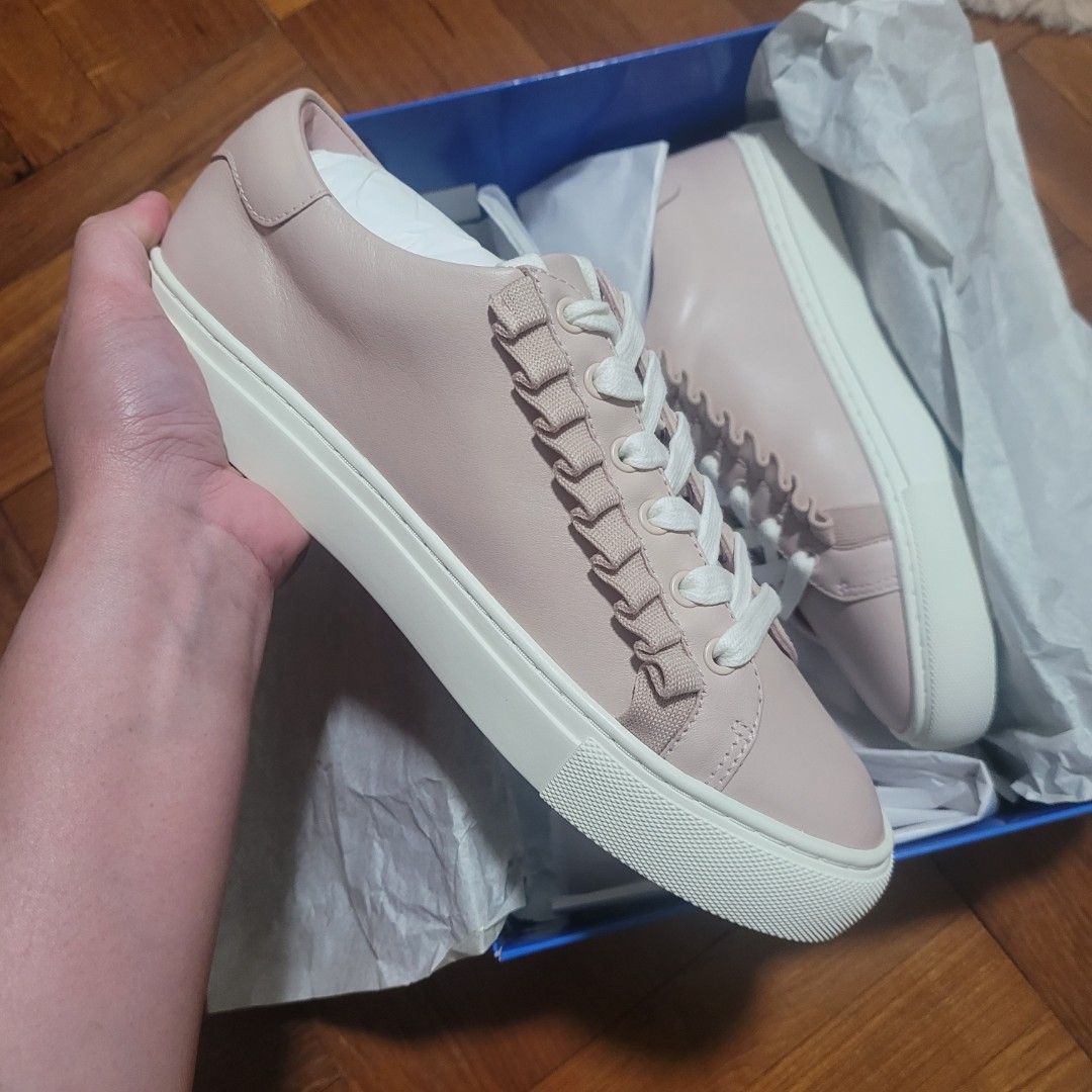 Tory burch new arrivals white ruffle sneaker