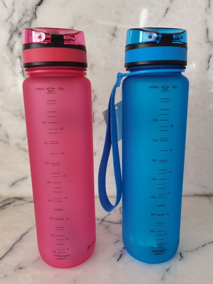 Two 1L PBA free water bottles, Furniture & Home Living, Kitchenware