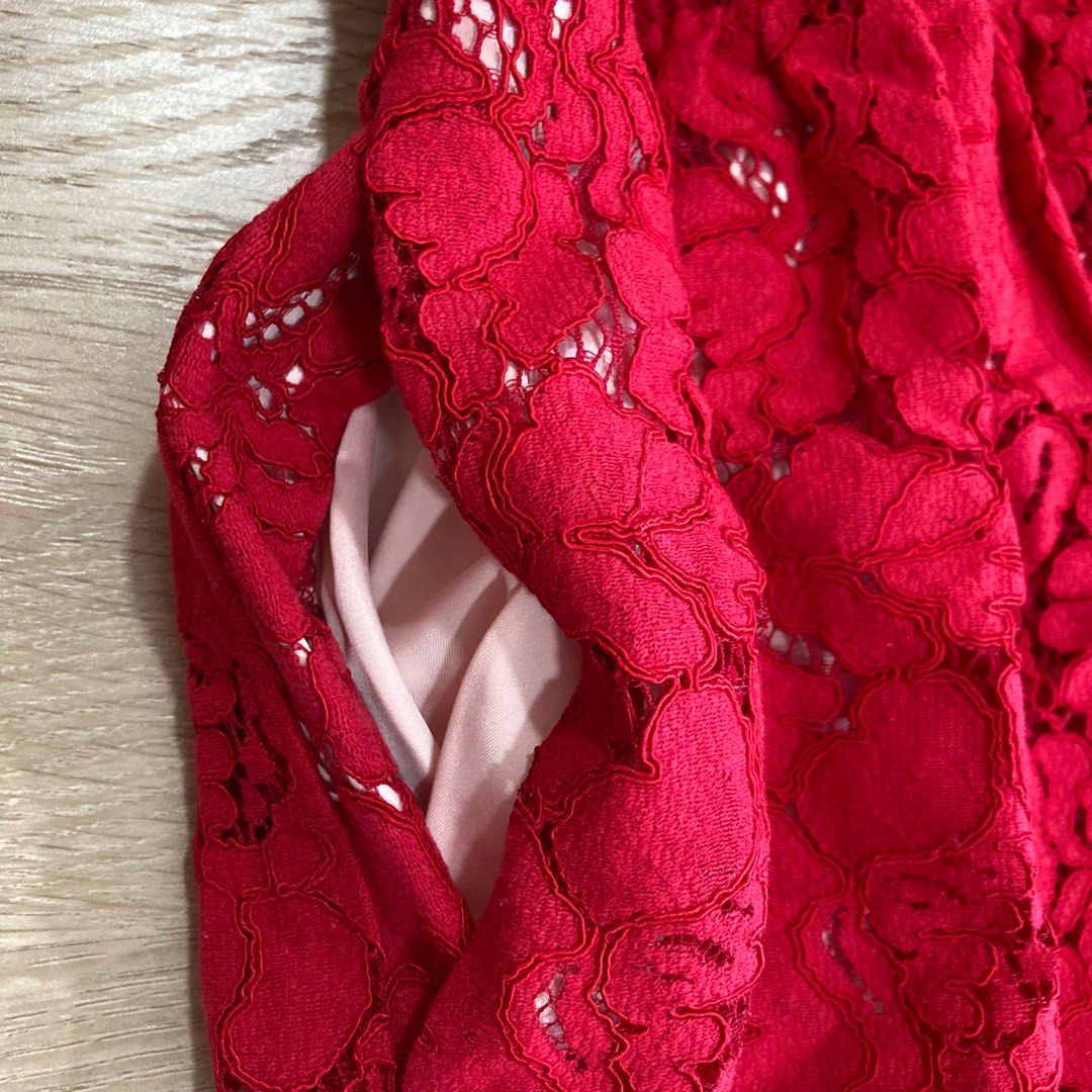 Kate spade red lace dress shop