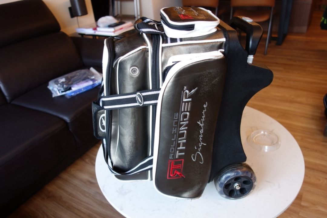 Storm 2-Ball Rolling Thunder Signature Double Roller Bowling Bag Platinum