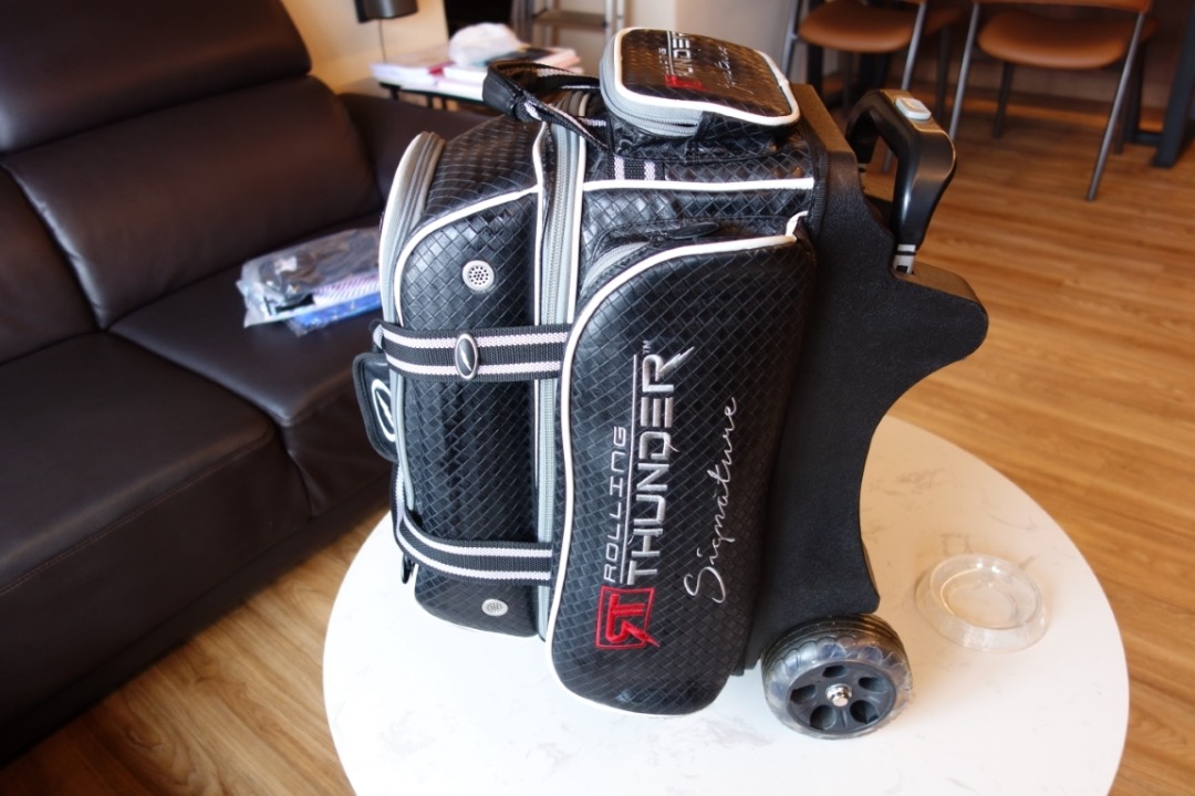 Used STORM 2Ball Trolley Rolling Thunder SIGNATURE Bowling Bag Black