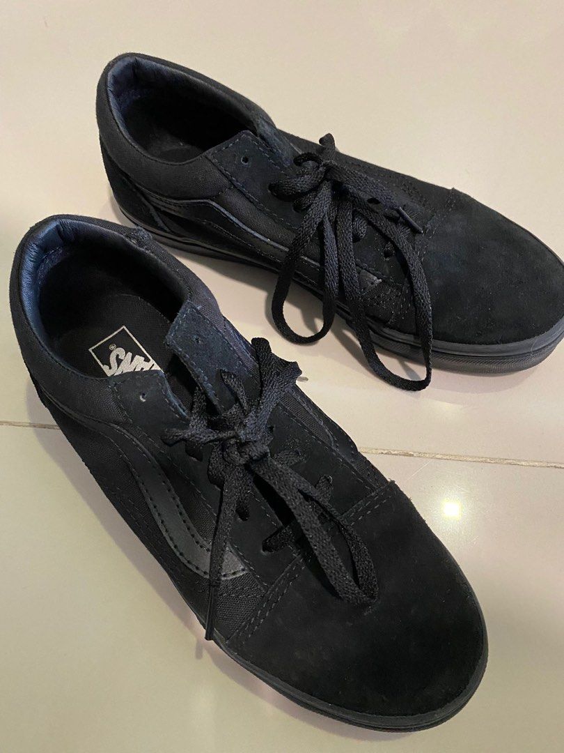 All black suede vans new arrivals