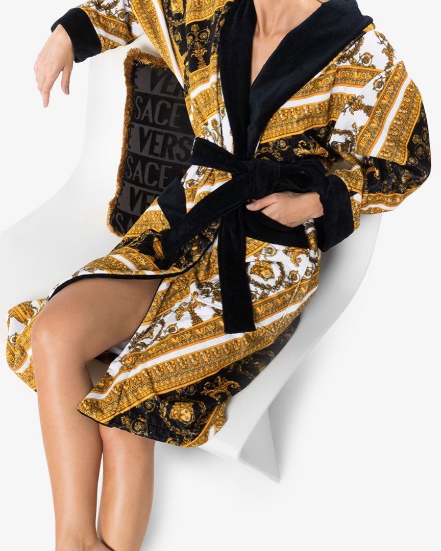 Versace Silk Barocco Print Robe  Harrods FR