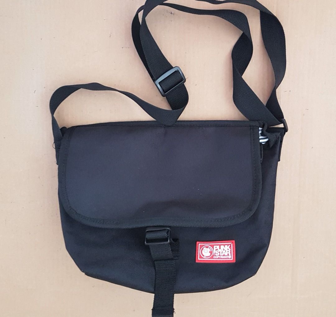 Versatile Punkstar Black Cross Body Bag Shoulder Bag Sling Bag Original Designer Bag Messenger Limited Edition Utility Bag Carrier Street