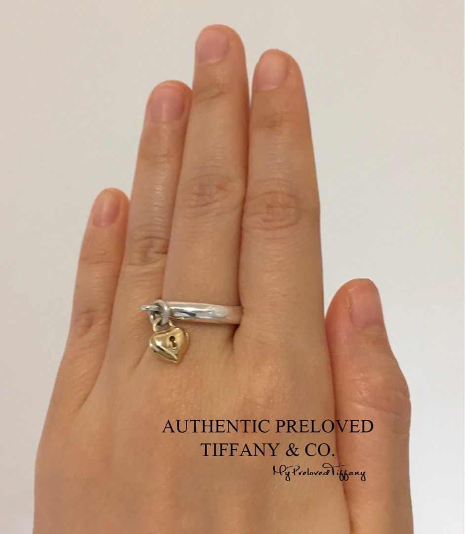 Tiffany and co keyhole ring on sale