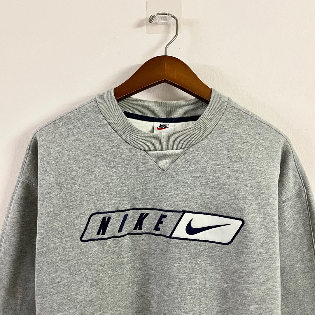 Vintage Nike Swoosh Sweatshirt, Men's Fashion, Tops & Sets, Hoodies on Carousell