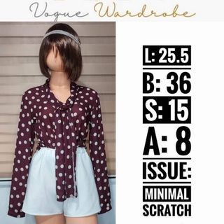Vintage polka ribbon top