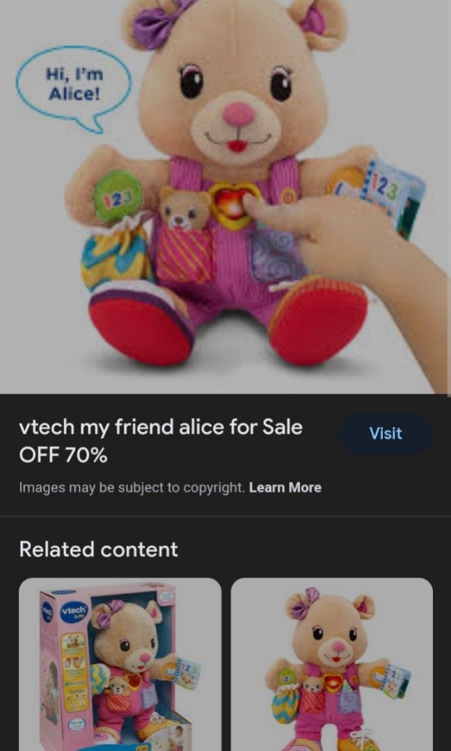 VTech Baby My Friend Alice Furry Toy