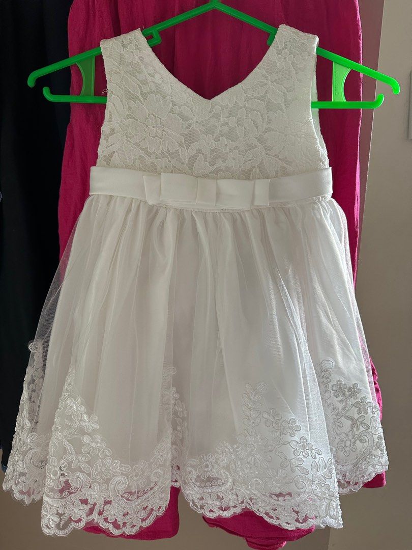 White baby dress/gown, Babies & Kids, Babies & Kids Fashion on Carousell