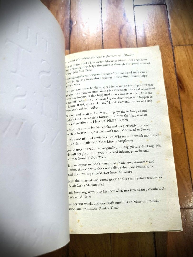 Why the West Rules For Now by Ian Morris (Category: Storybooks) located in Manila. Submitted by minimaliskey (Listing ID 1209916813, Image 3). Description: .