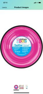 XL Hot Pink Dog Bowl