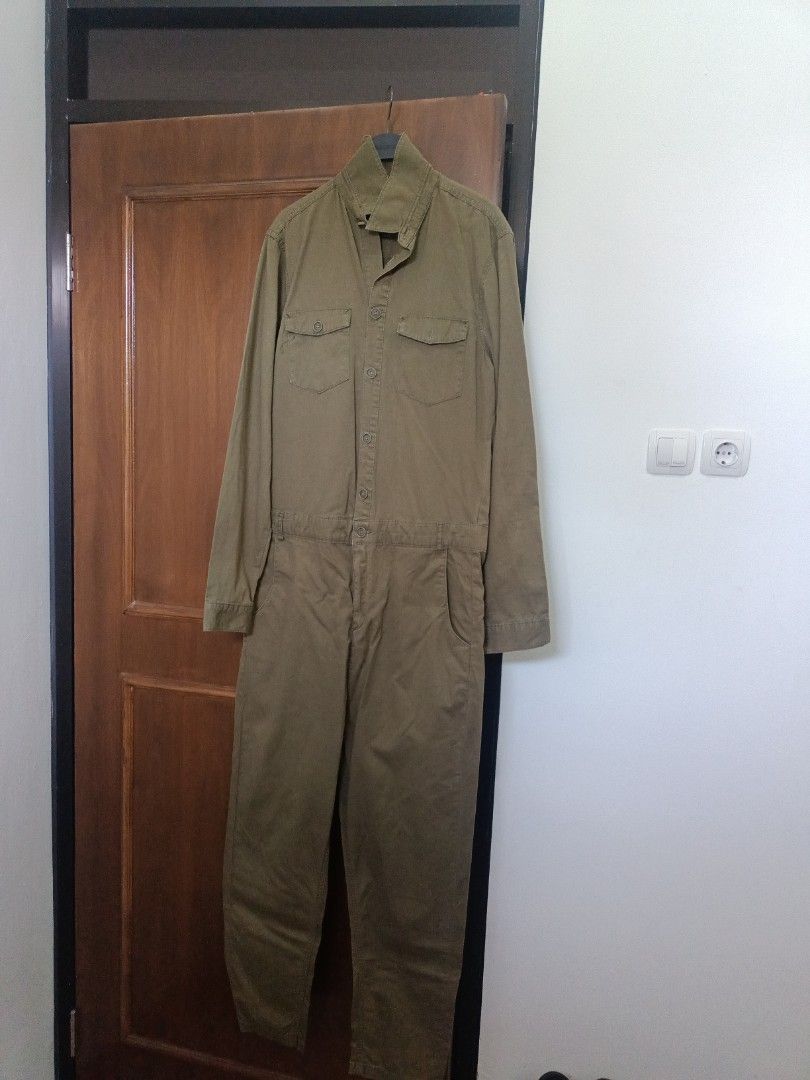 Zara man kaki jumpsuit, Men's Fashion, Men's Clothes, Others on Carousell
