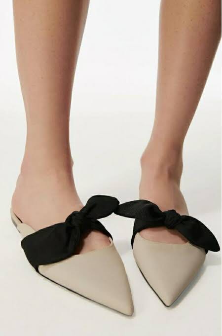 Zara mules with bow clearance