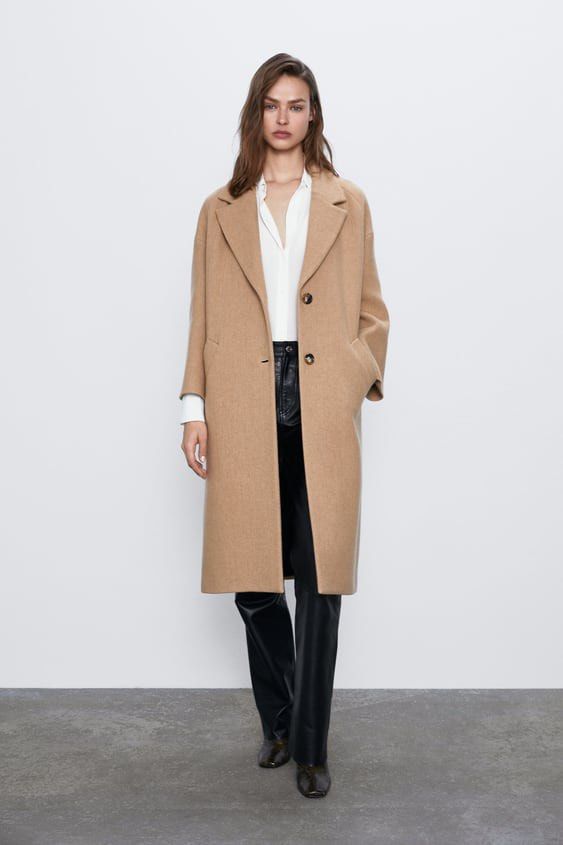 Zara Oversized Camel Coat, Women'S Fashion, Coats, Jackets And Outerwear On  Carousell