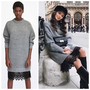 Zara white sweater dress on sale