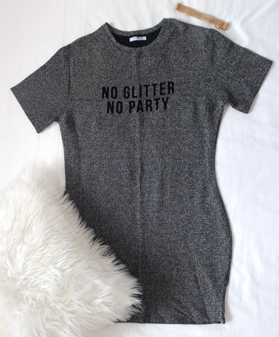 Zara no glitter no party dress sale