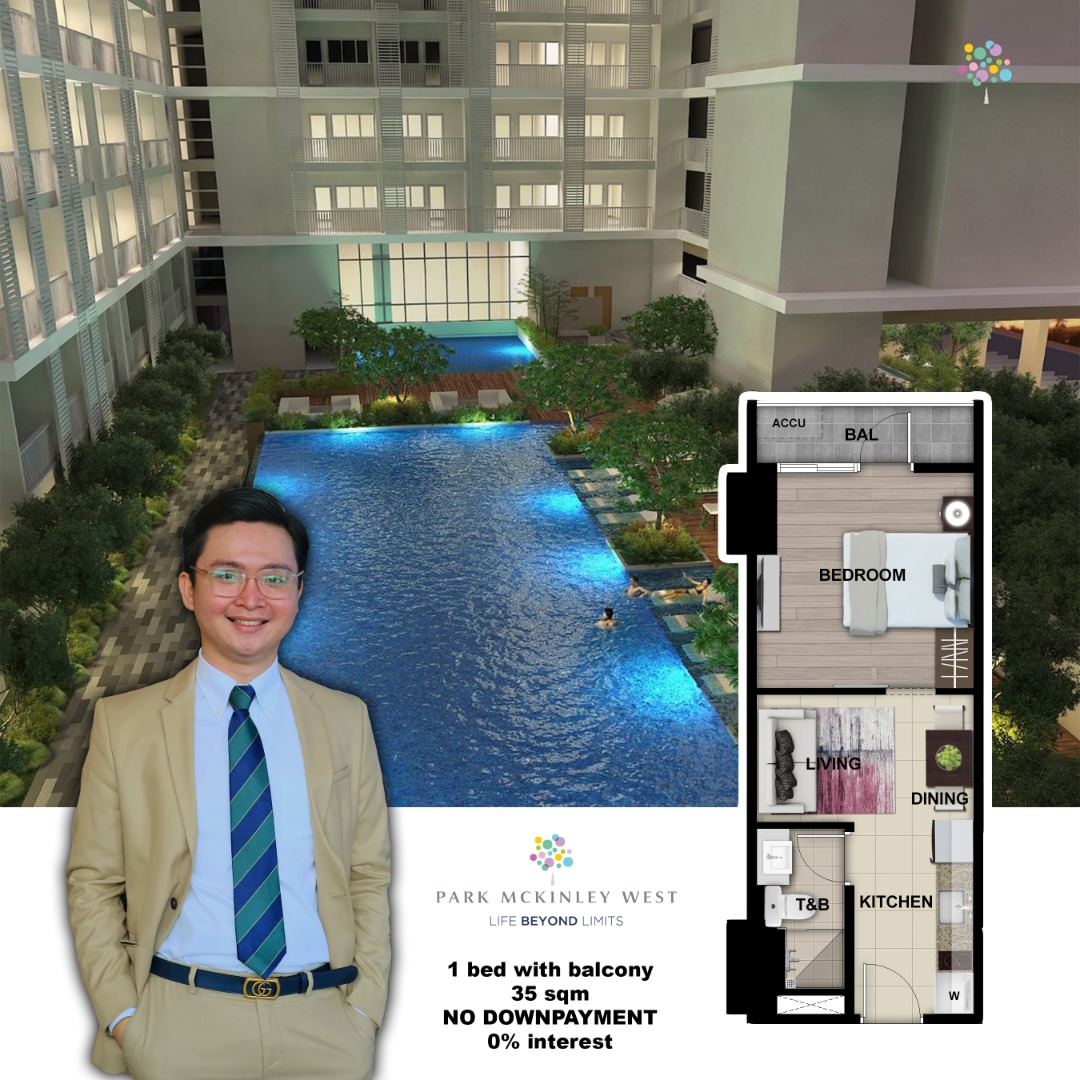 1 bed with balcony 35 sqm Preselling Bgc condo for sale The Fort Taguig
