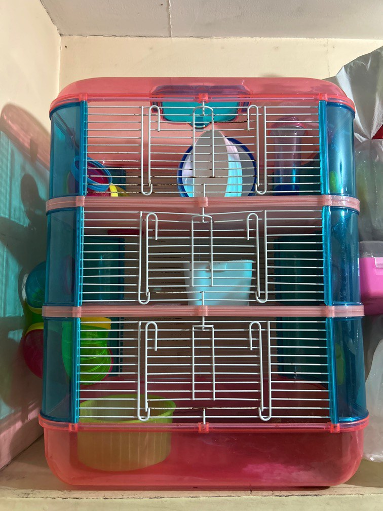 3 floors Hamster Cage, Pet Supplies, Homes & Other Pet Accessories on