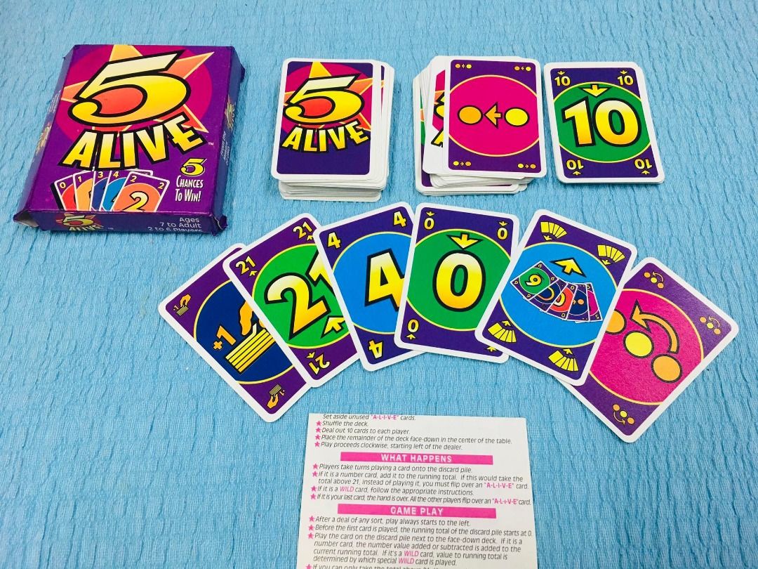 5-alive-card-game-vintage-1994-mattel-game-hobbies-toys-toys