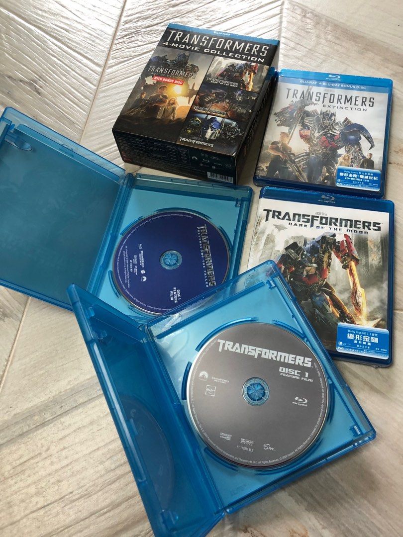 電影“Transformers” Box-set blue-ray DVDs 共4集，4 discs, 興趣及 