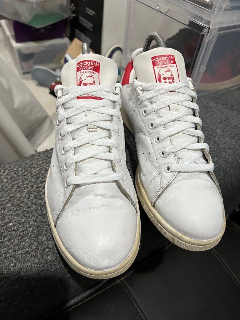 Stan smith white collegiate red on sale