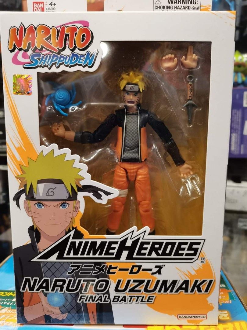 BANDAI ANIME HEROES NARUTO SHIPPUDEN FINAL BATTLE NARUTO UZUMAKI ACTION  FIGURE