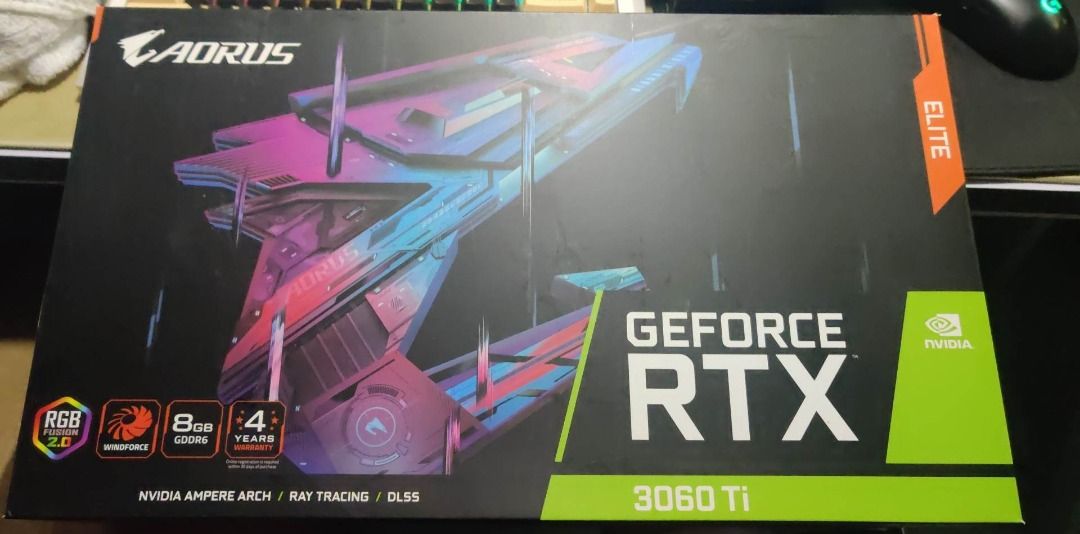 Aorus GeForce RTX 3060 Ti ELITE 8GB, Computers & Tech, Parts ...