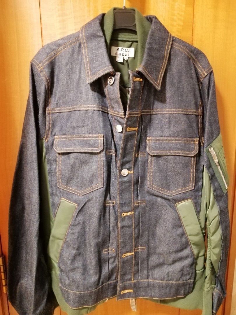 sacai×a.p.c ma-1×denim jacket-