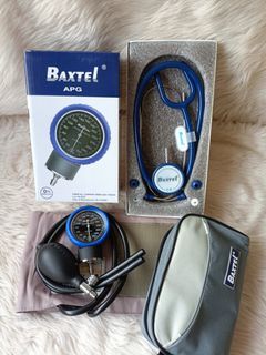 APG Baxtel Aneroid Sphygmomanometer With Dark Blue Deluxe Stethoscope