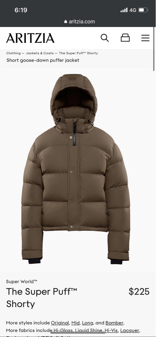 Aritzia clearance goose down