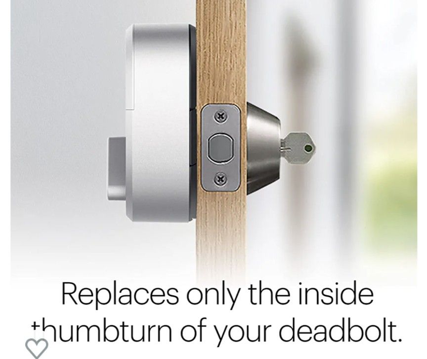 August Smart Lock, 3rd Gen technology Silver, Works with Alexa