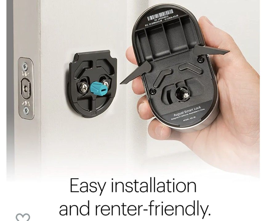 August Smart Lock, 3rd Gen technology Silver, Works with Alexa