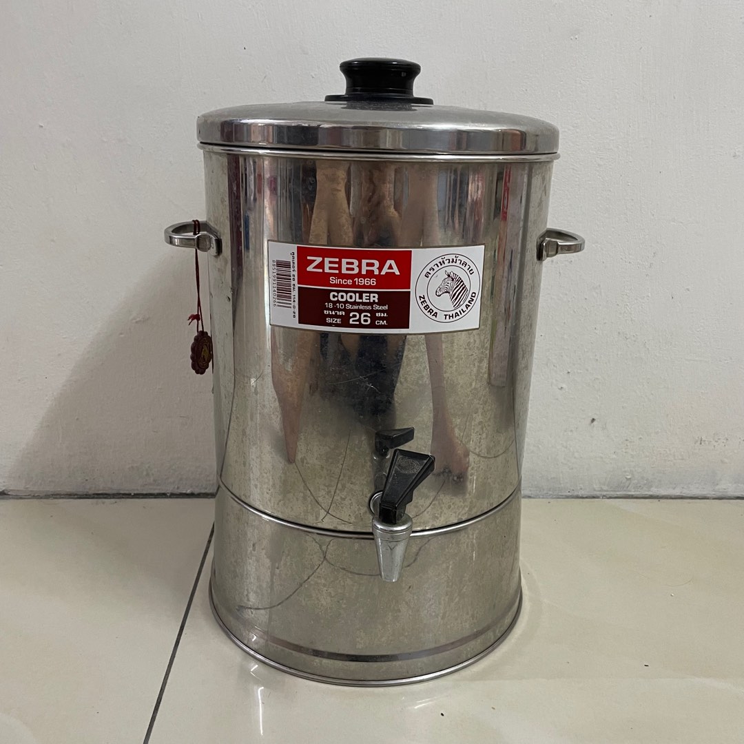 Authentic Zebra stainless steel 26cm cooler water dispenser, TV & Home