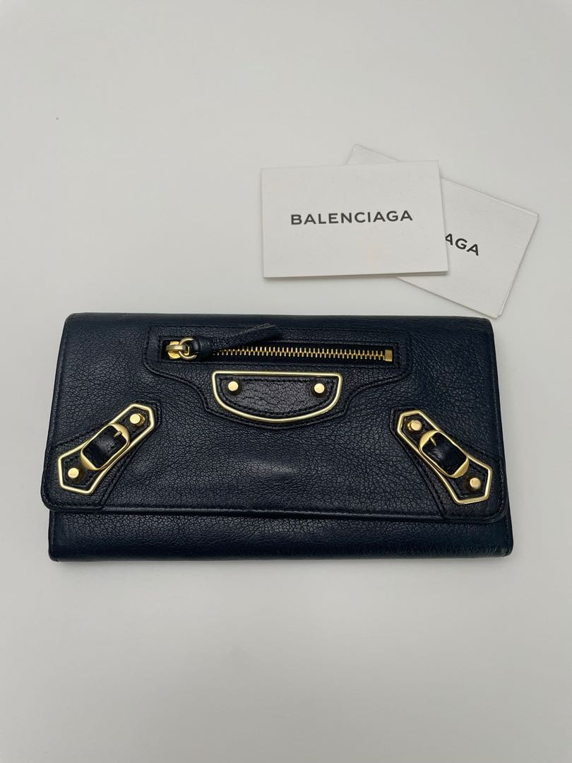 balenciaga blue wallet
