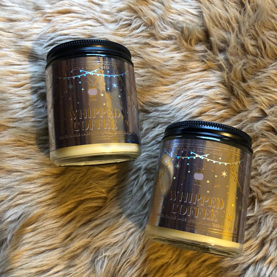 Bath & Body Works Whipped Coffee single-wick candle, Furniture & Home ...