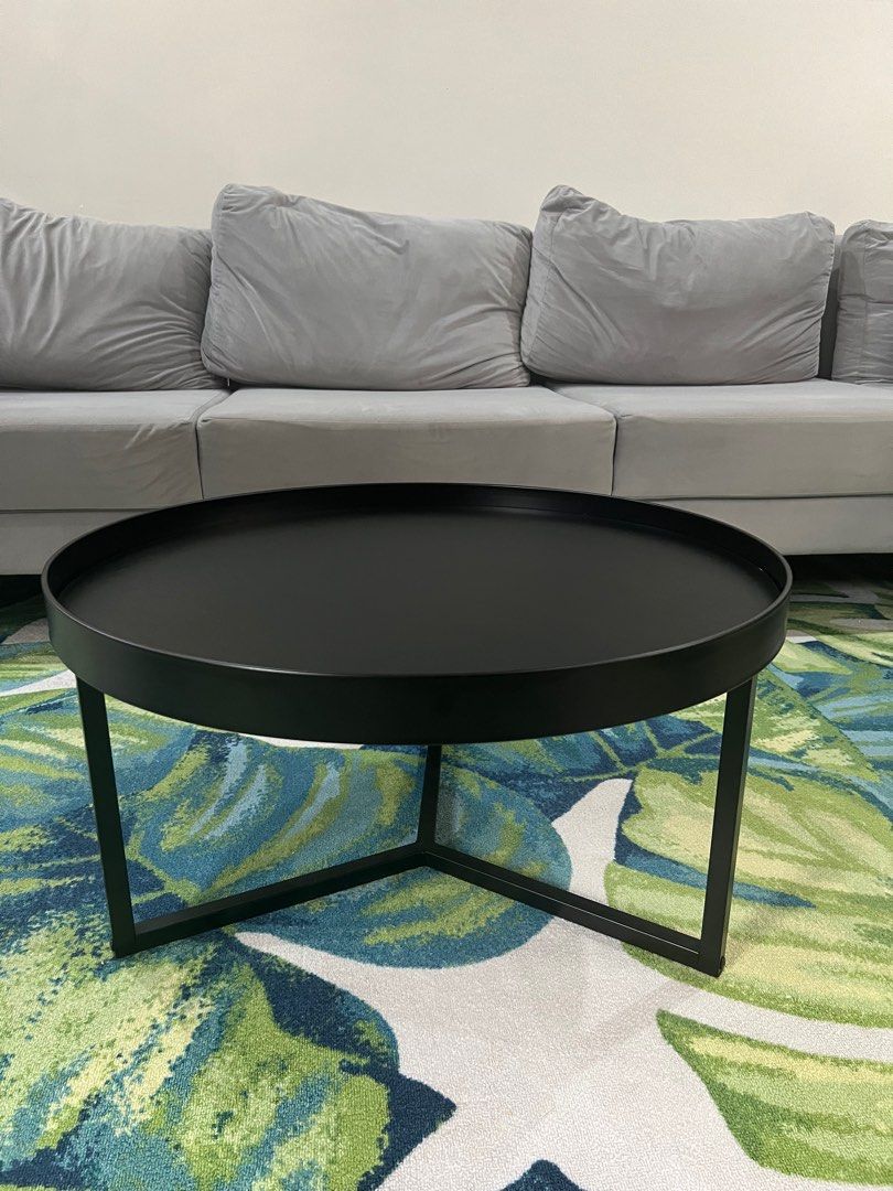 Black Modern Coffee Table, Furniture & Home Living, Furniture, Tables