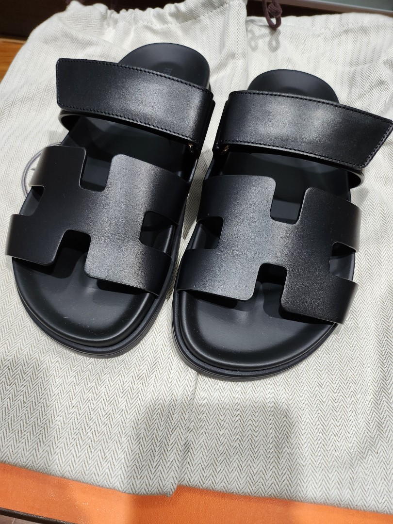 BN Hermes Chypre Black 37.5, Women's Fashion, Footwear, Flats & Sandals ...