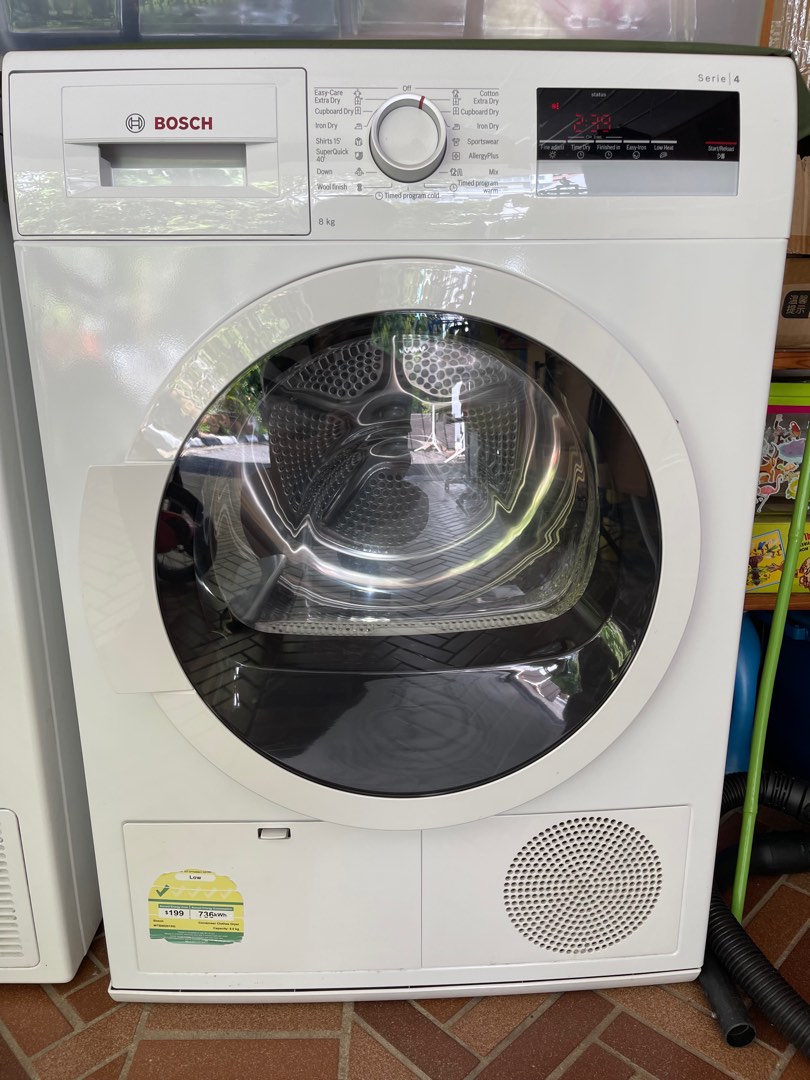 Bosch dryer series 4 condenser, TV & Home Appliances, Washing Machines and Dryers on Carousell