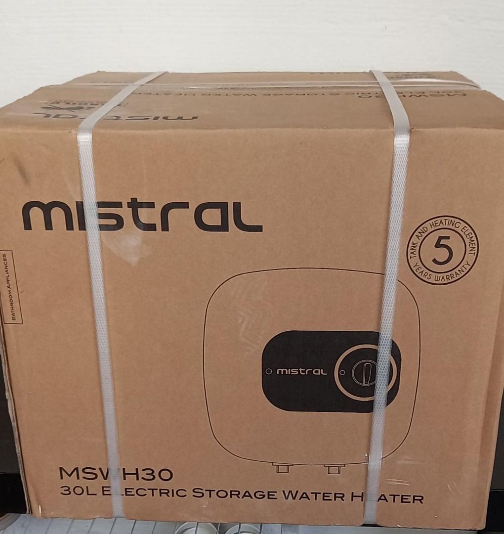 Brand New Mistral 30L Water Heater MSWH30, TV & Home Appliances