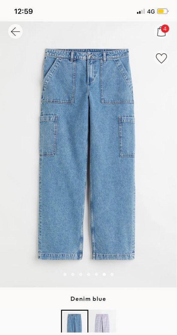 CARGO H&M, Women's Fashion, Bottoms, Jeans & Leggings on Carousell