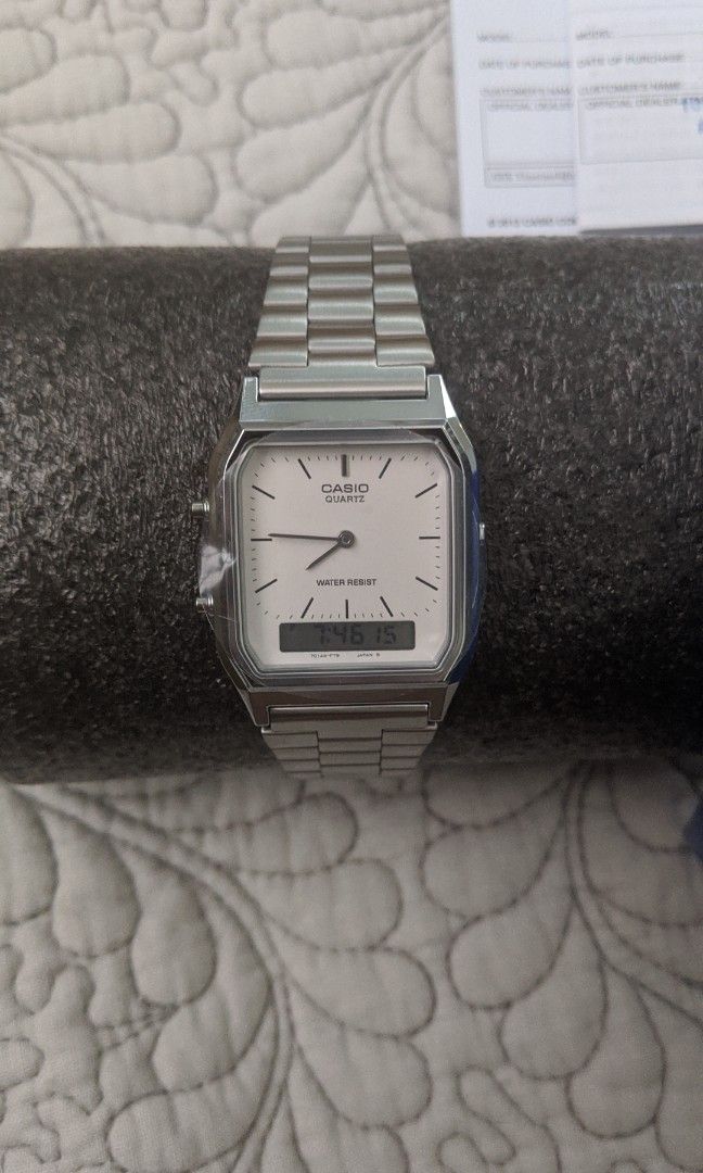 Casio stainless steel discount back water resistant