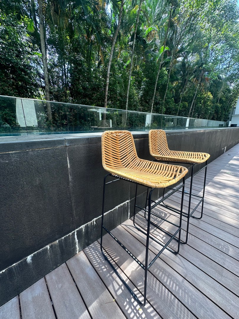 *Steal* Castlery Hagen Rattan Bar Stool, Furniture & Home Living