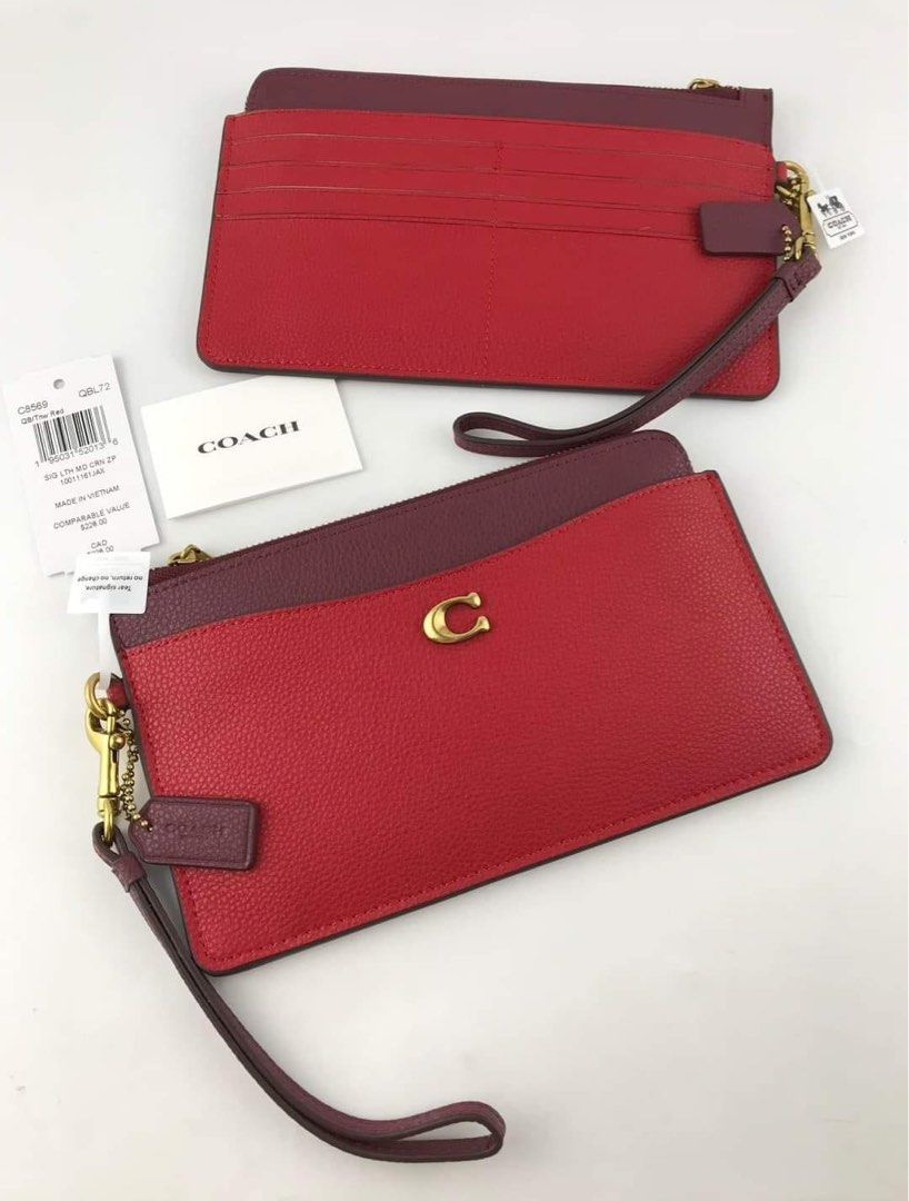 CCH ZIP WRISTLET (Category: Luxury Bags & Wallets) located in Batangas. Submitted by Aki.s_Cart (Listing ID 1210170556, Image 3). Description: CCH L Zip Wristlet 20cm (L) x 12cm (H) P1,500 + sf Actual photo Mirror Copy.