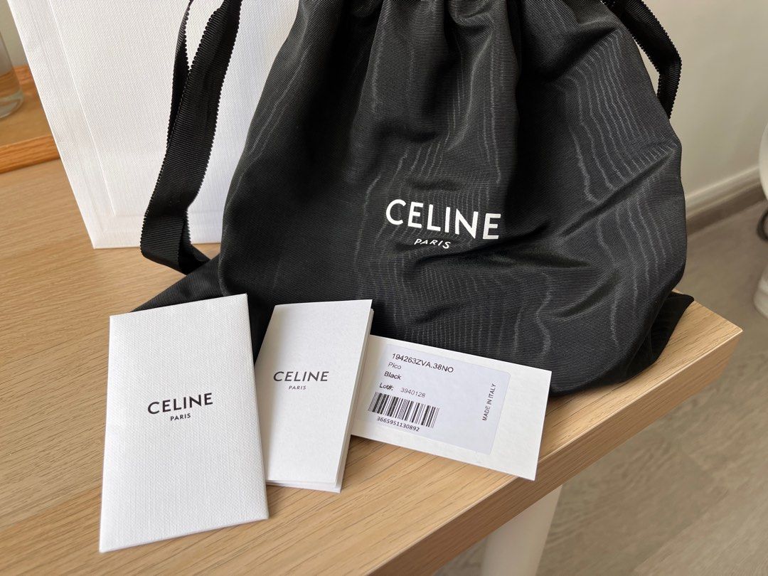 CELINE Grained Calfskin Pico Belt Bag Black 672484