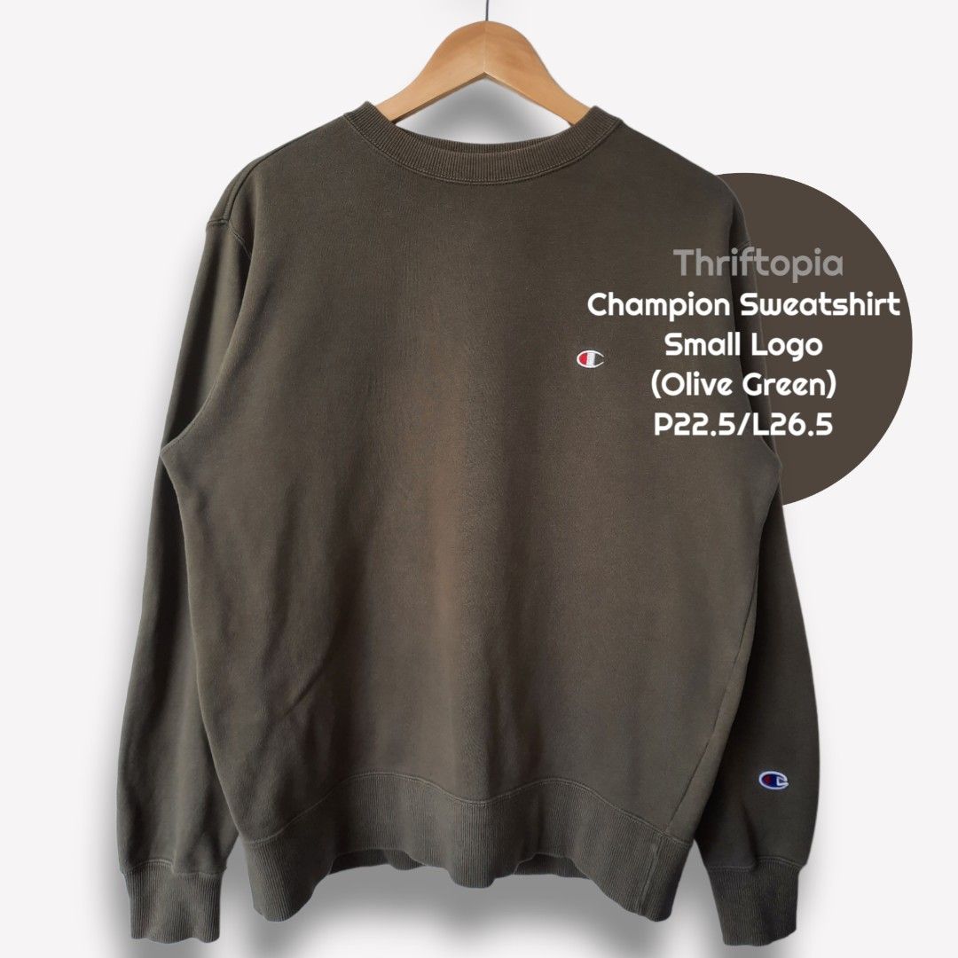 Olive hotsell champion sweatshirt