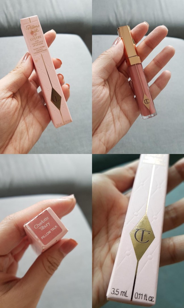 Charlotte tilbury pillow talk lip lustre 3.5ml, Beauty & Personal Care