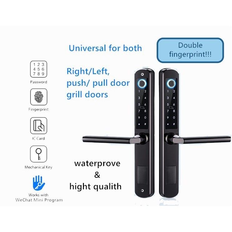 Check out Fingerprint door lock Outdoor Safety Gate Door lock Smart