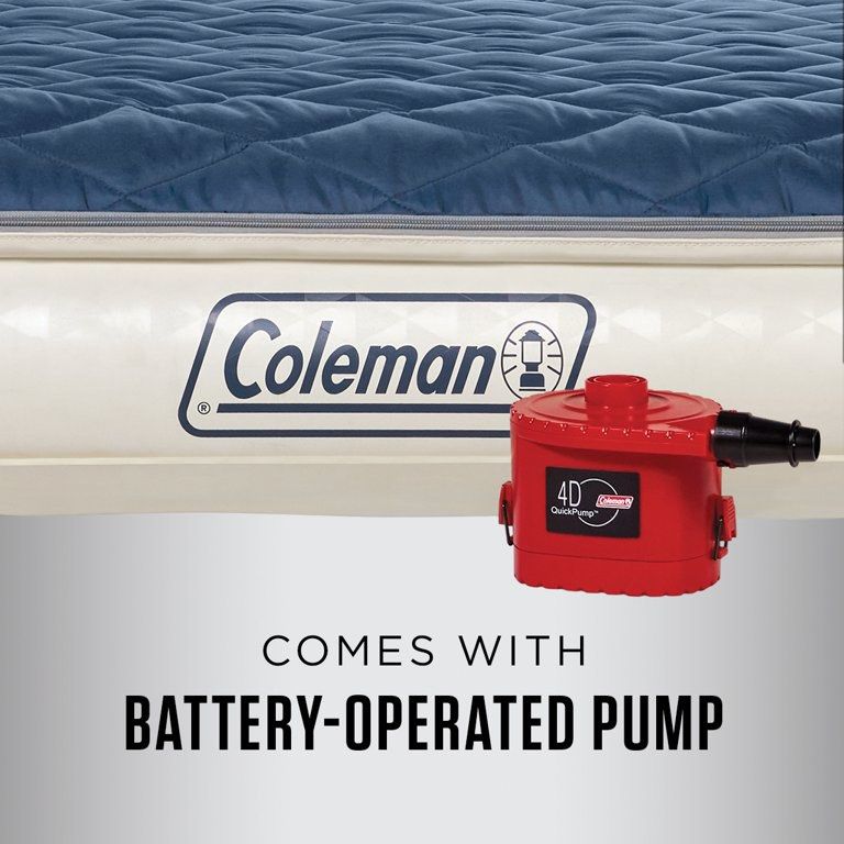 Coleman - Queen Inflatable Airbed with Topper (Battery Pump incl ...